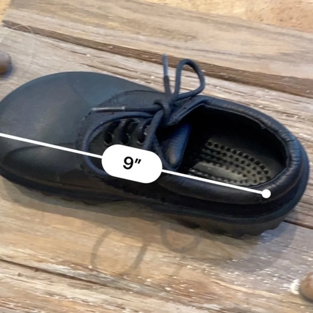 Crocs Axle Lace Up Black on Black Men’s 3 Women’s 5 Leather Upper Duck‎ Shoes