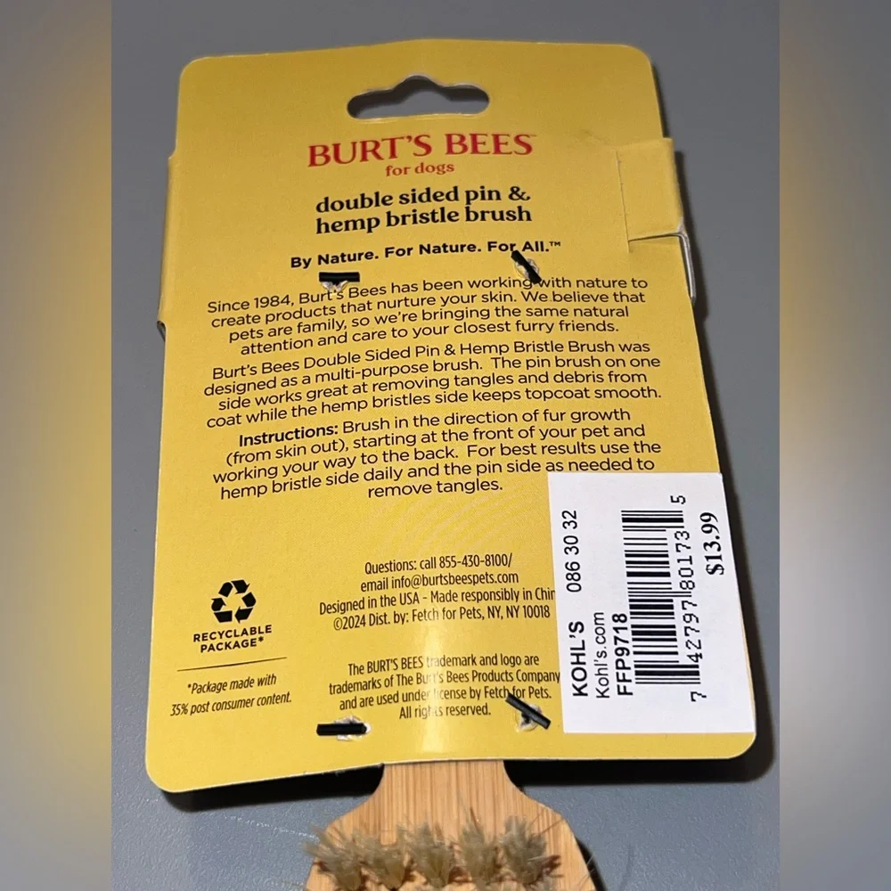 Burts Bees bristle brush