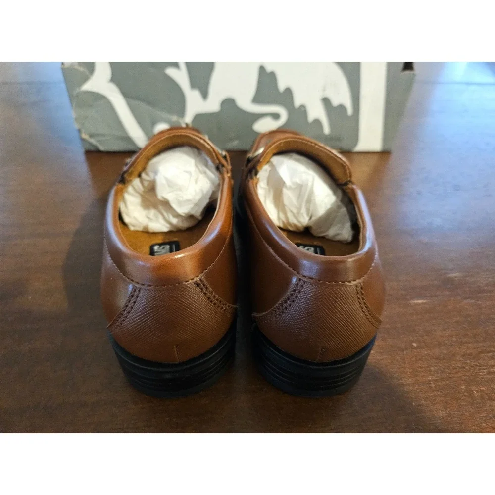 Stacy Adams Boy's Kaylor Slip-On Loafer Dress Shoe Size 12M Cognac‎