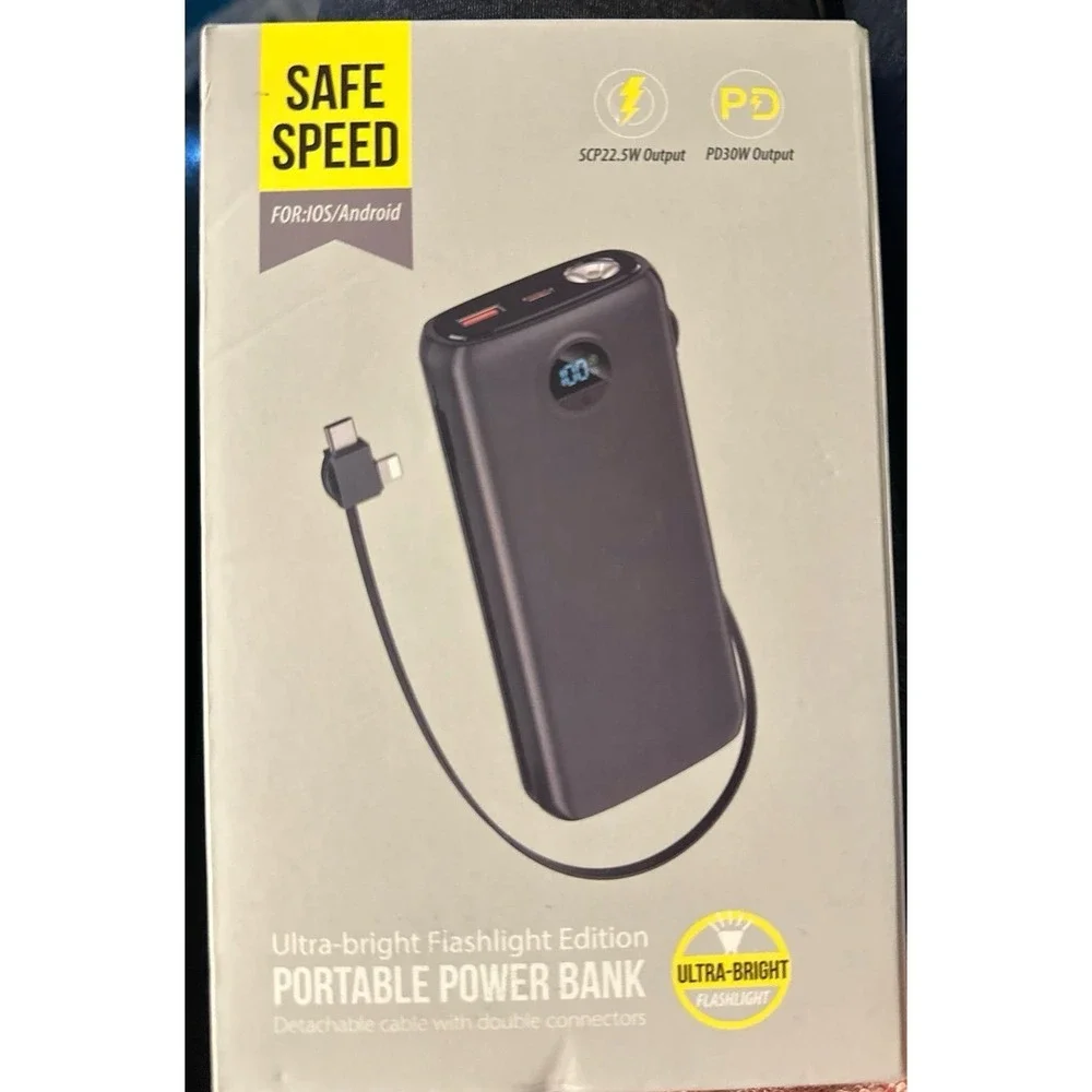 Ultra bright flashlight edition portable power bank.