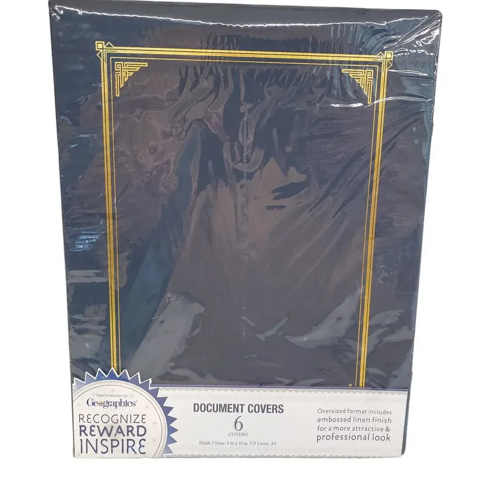 Document Covers Certificate Holder Oversized Embossed Linen Finish Geographics