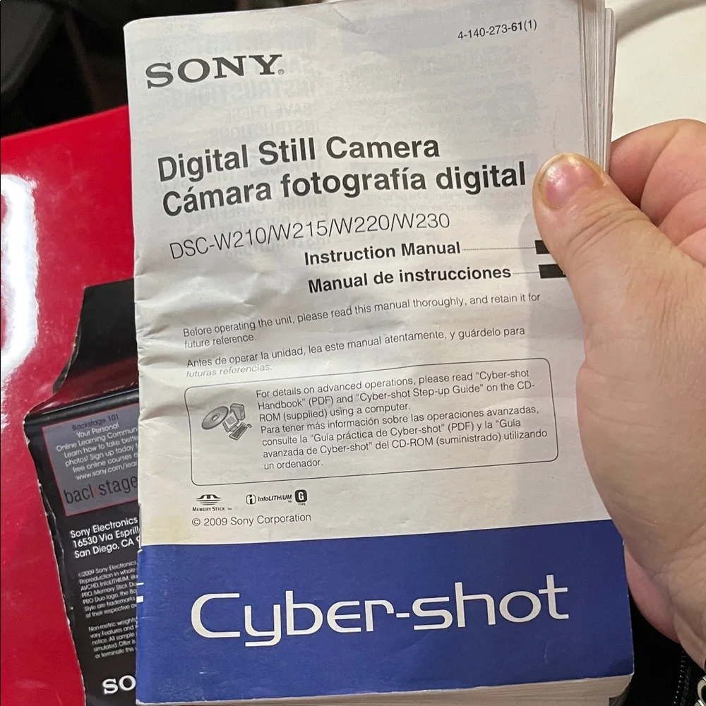 Sony instruction ready