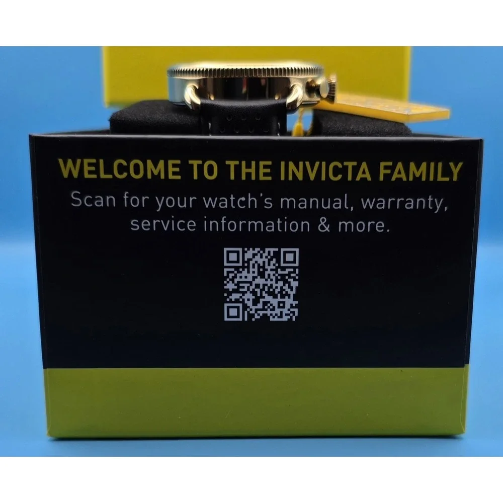 NEW Invicta Speedway Men's Watch - 44mm, Black Leather Band (47366) #0339