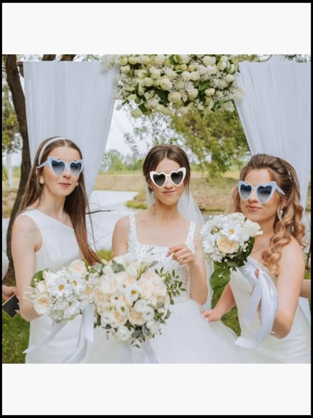 Heart Shaped Sunglasses, UV400 Protection, Polycarbonate Material