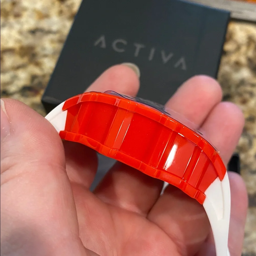 Activa x Invicta Red Watch with Skeleton Dial