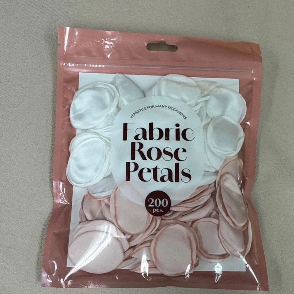 Fabric Rose Petals - White & Blush Pink (200 pcs)
