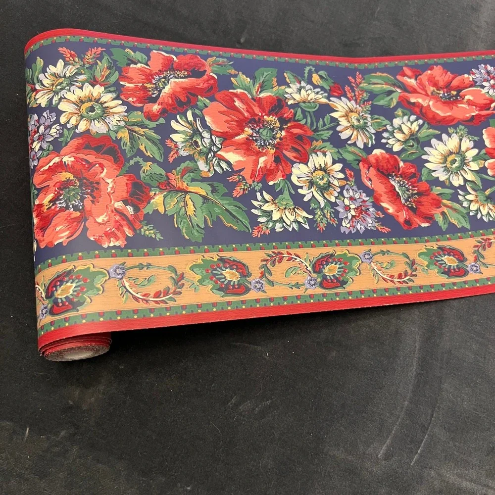 Vintage Eisenhart Victorian Floral Wallpaper Border| 1 Full Roll | 9