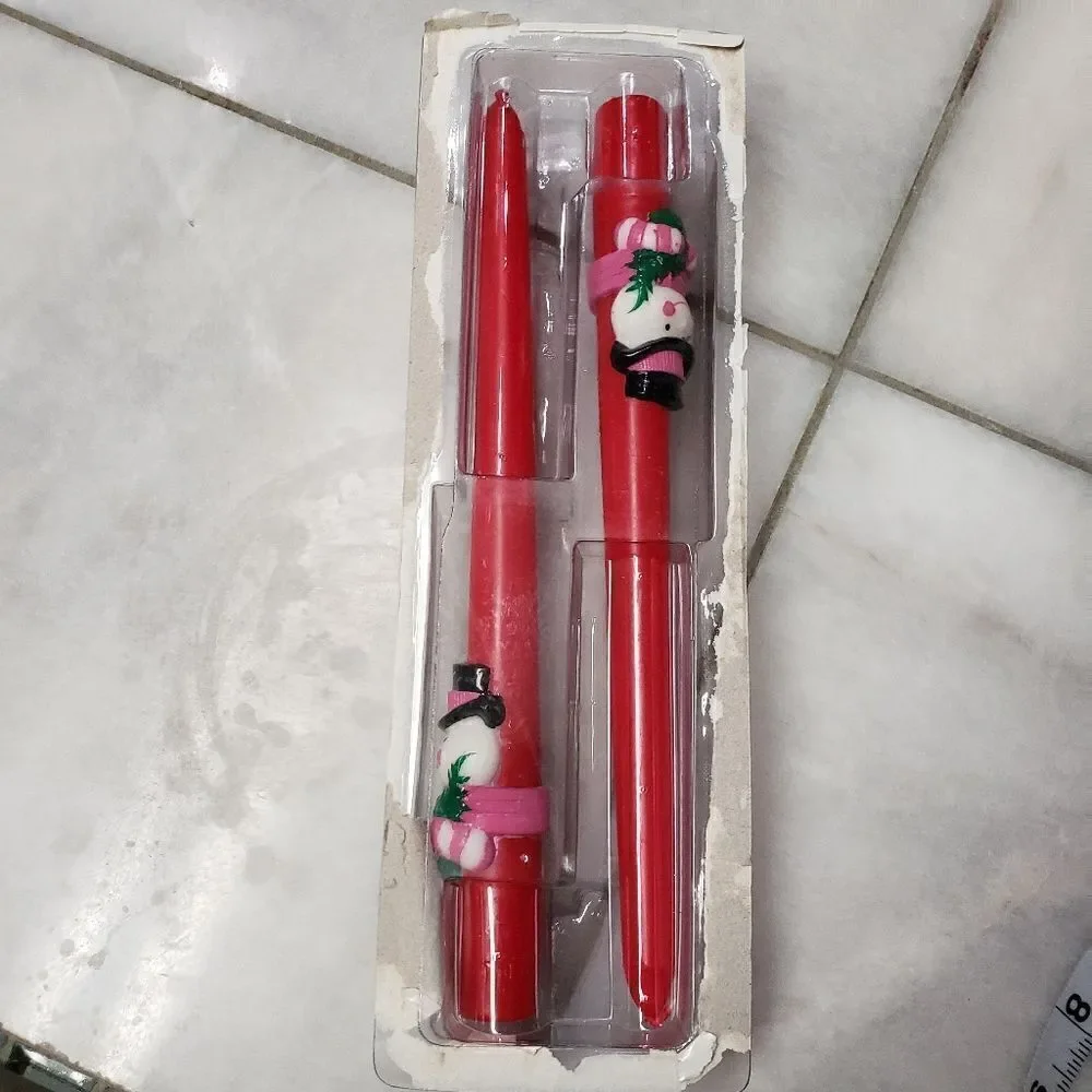 Vintage Avon Set of 2 Dapper Snowman 10