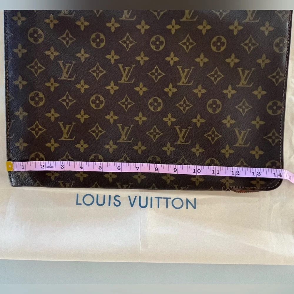 Louis Vuitton Laptop Sleeve Pouch Vintage 1982 Monogram Poche Document Portfolio