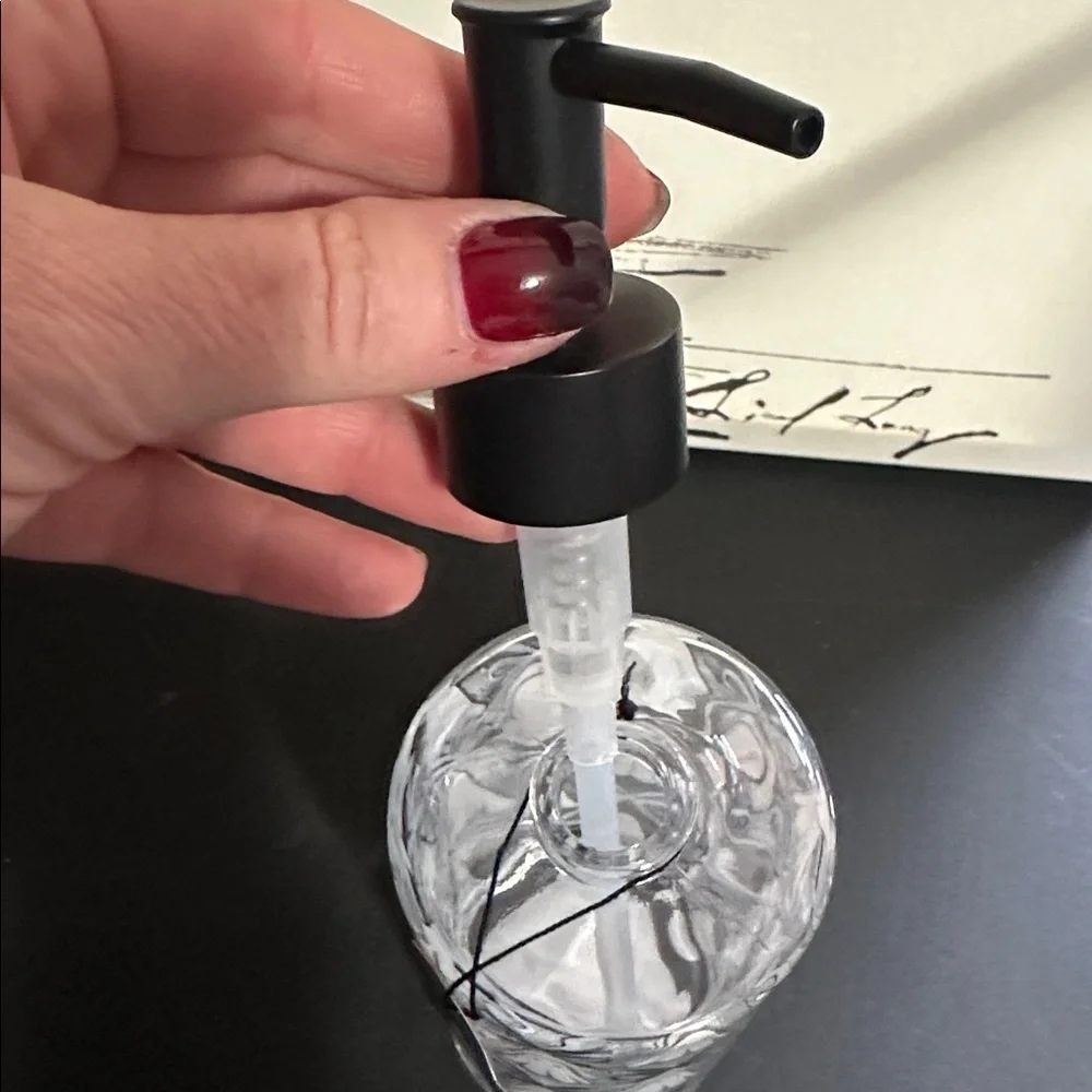 Halloween glass ghost with bows soap dispenser