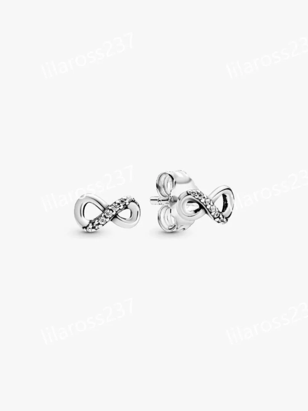 Sparkling Infinity Stud Earrings