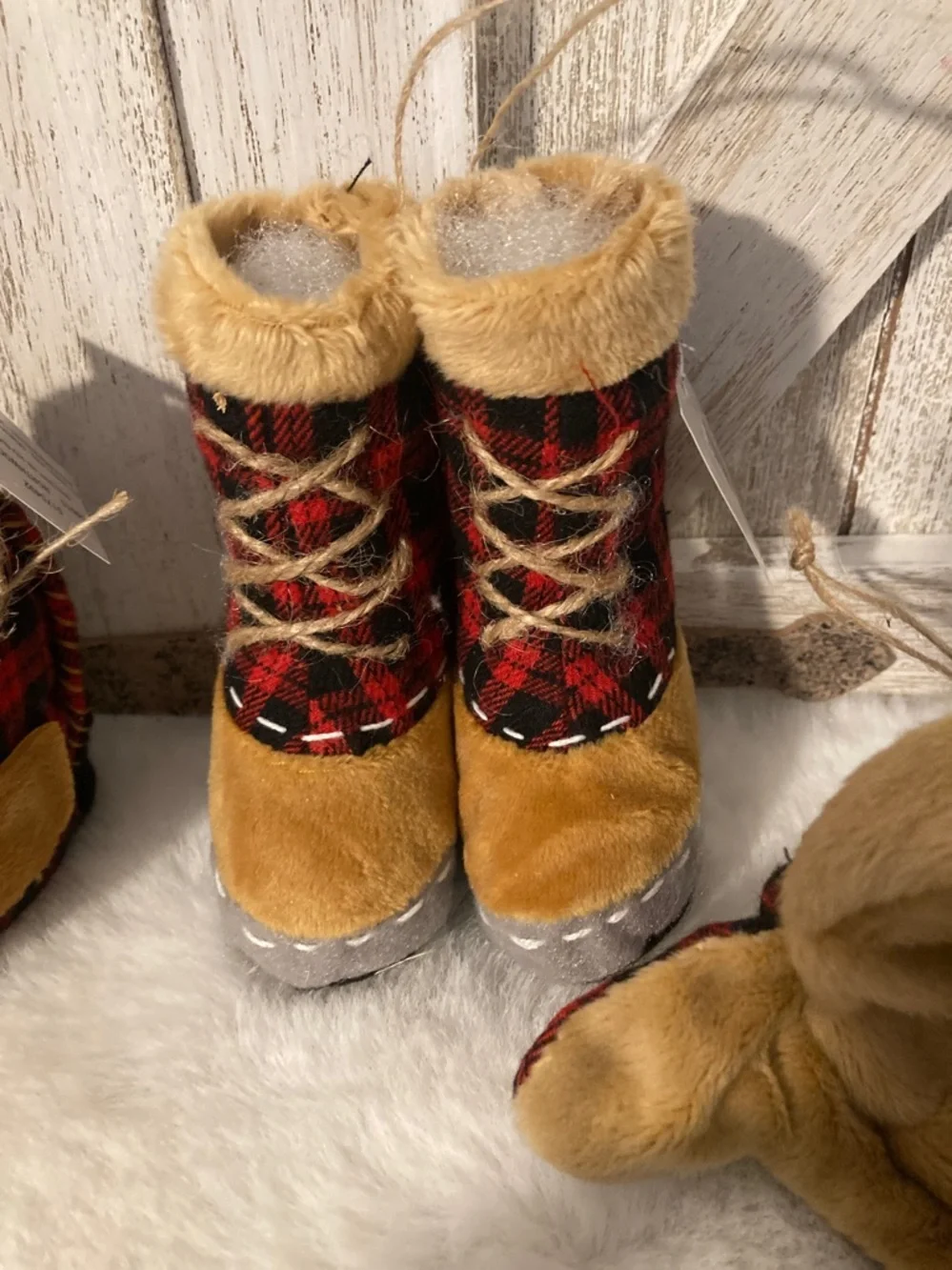 Buffalo Check Backpack, Boots and Hat Ornaments