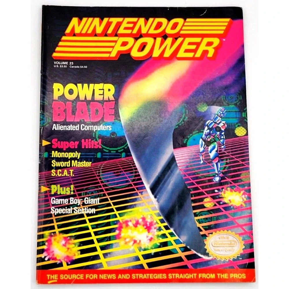 NINTENDO POWER MAGAZINE VOL. 23 '91‎ POWER BLADE S.C.A.T. GAMEBOY SWORD MASTER