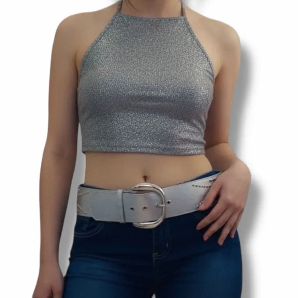 Wide Silver Studded Oversized Buckle Statement Belt NWT