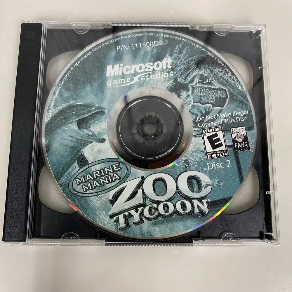 Sold! $20 Zoo Tycoon Complete Collection PC Edition Marine Mania - DISC 2 ONLY