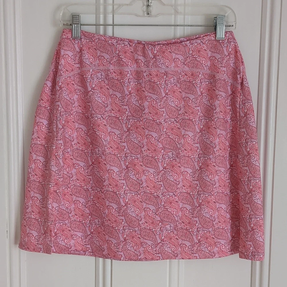 Medium Pink and Purple Paisley Activewear Skort Golf Slimour Sears
