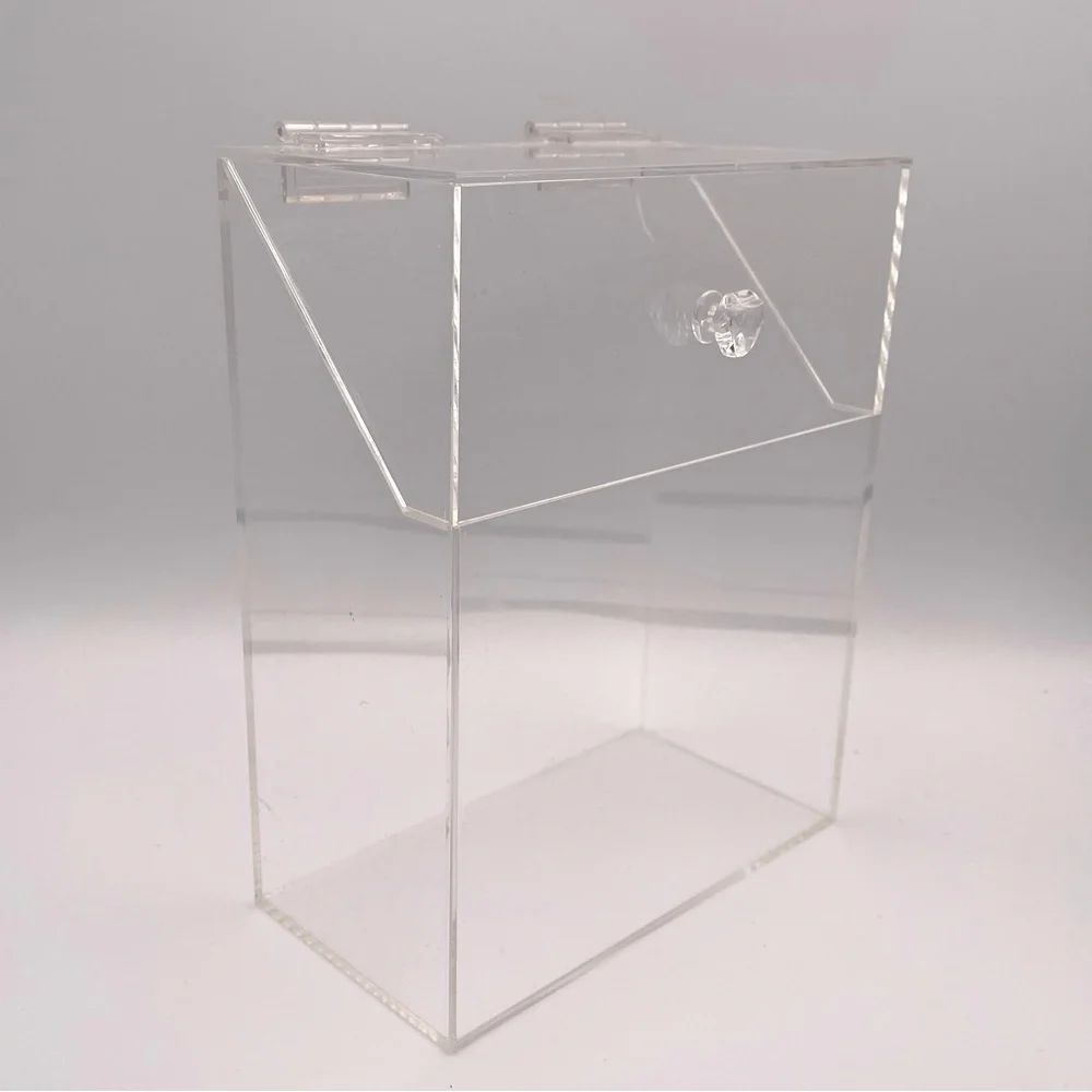 Large Clear Acrylic Makeup Brush Organizer Dustproof Holder Lid Box NEW
