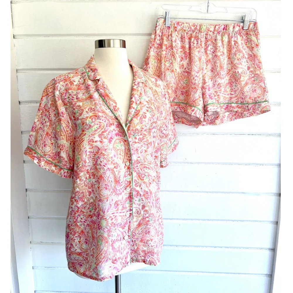 INTIMISSIMI Summer Journey Linen Short Pajamas Set - M