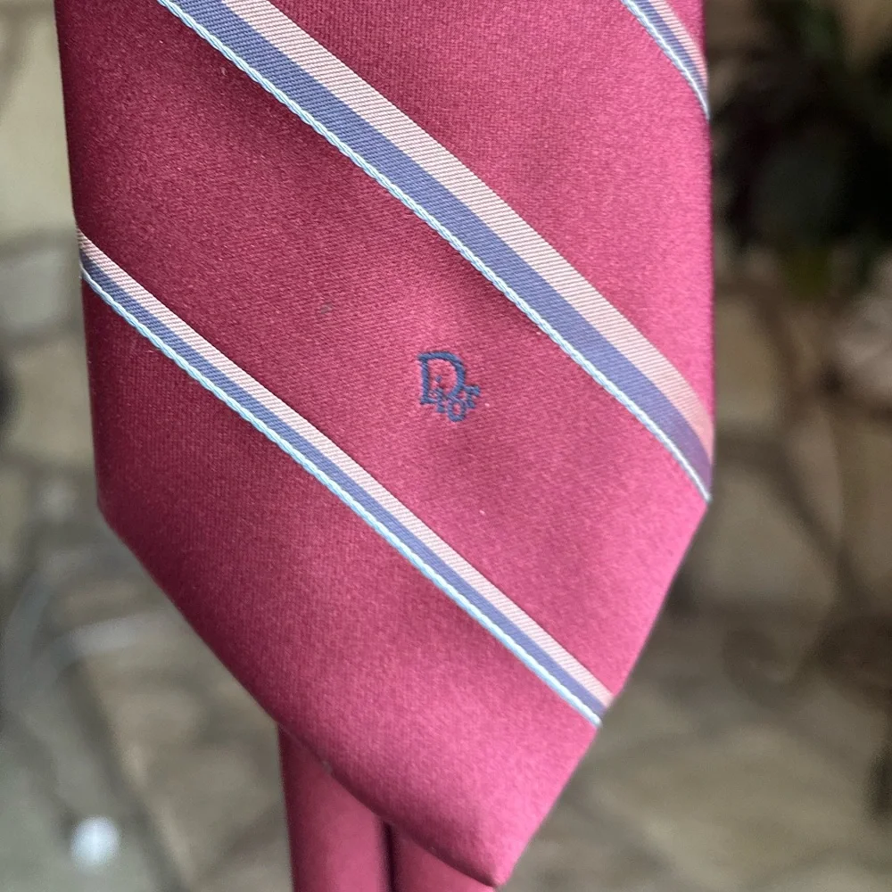 Vintage Christian Dior Men’s Striped Tie