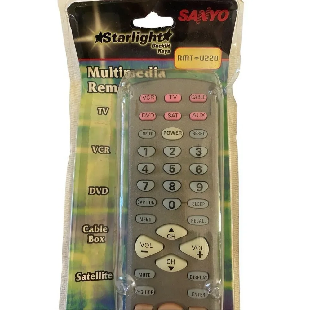 Sanyo Starlight Rmt U220 Multimedia Remote Backlit Keys