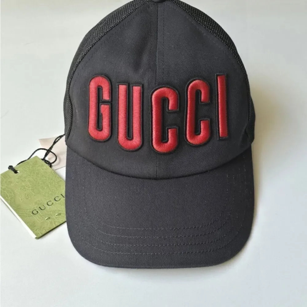 Brand new with box unisex Gucci Black and Red  Cap size m 58 cm