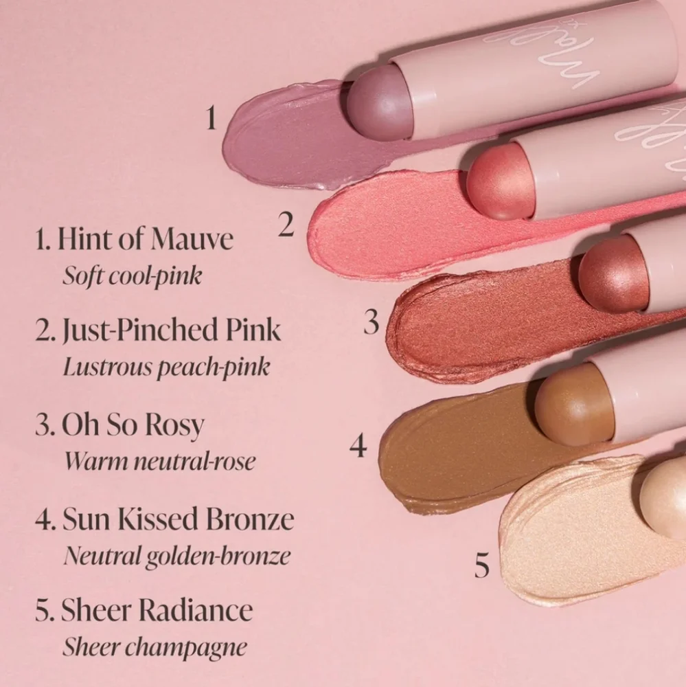 🌺Mally Oh So Rosy Cream Blush Shimmer, Shape Glow Plus Face Defining Stick