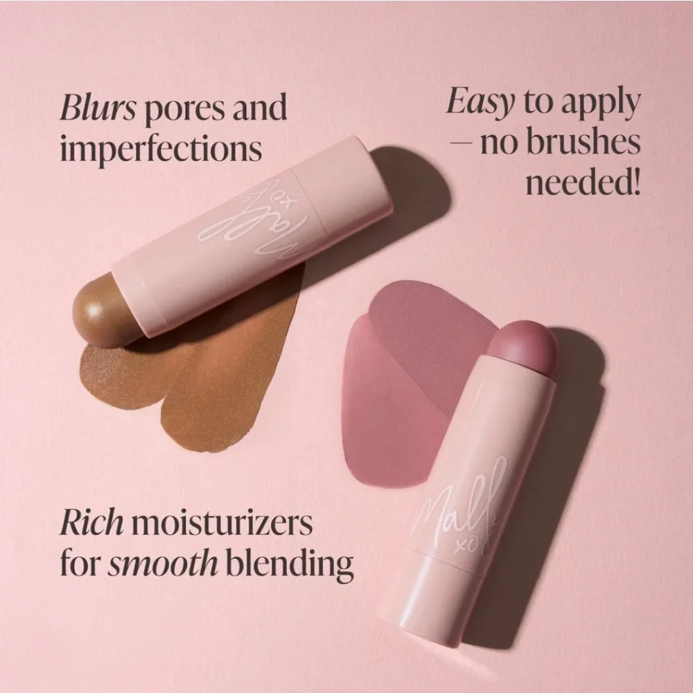 🌺Mally Oh So Rosy Cream Blush Shimmer, Shape Glow Plus Face Defining Stick