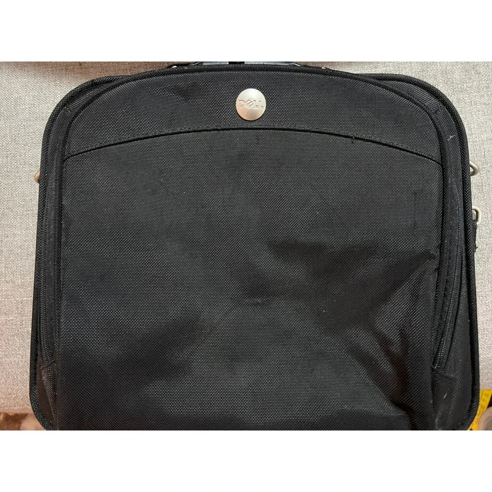 Dell Black Laptop Briefcase Messenger Bag Case Padded mult pockets Carry Handle‎