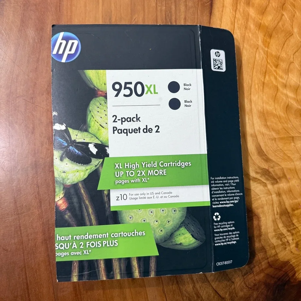 NEW Genuine HP Ink 950 XL Black 2 Pack Cartridge Unopened Expires Nov 2020