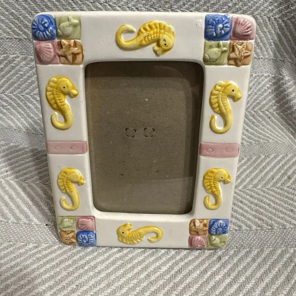 Decorative Ceramic Ocean Themed 3.5x5 Photo Frame