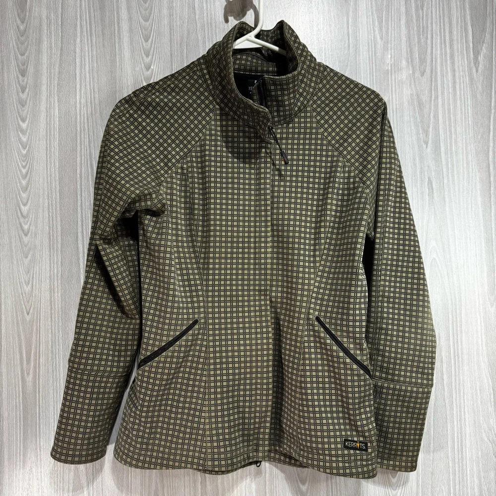 Kerrits Equestrian Softshell Riding Plaid Jacket Zip‎ Water Resistant Women’s S