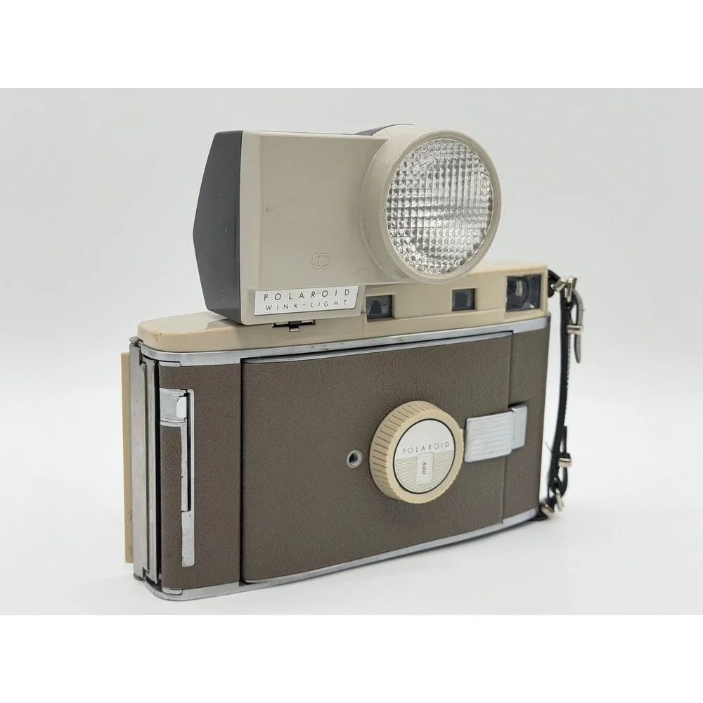 Vintage Polaroid Folding Land Camera The 800 Untested w/ Case & Accessories