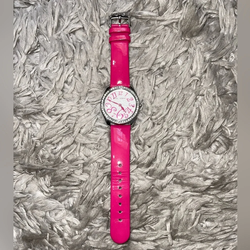 Pink Rhinestone Betsey Johnson Watch!