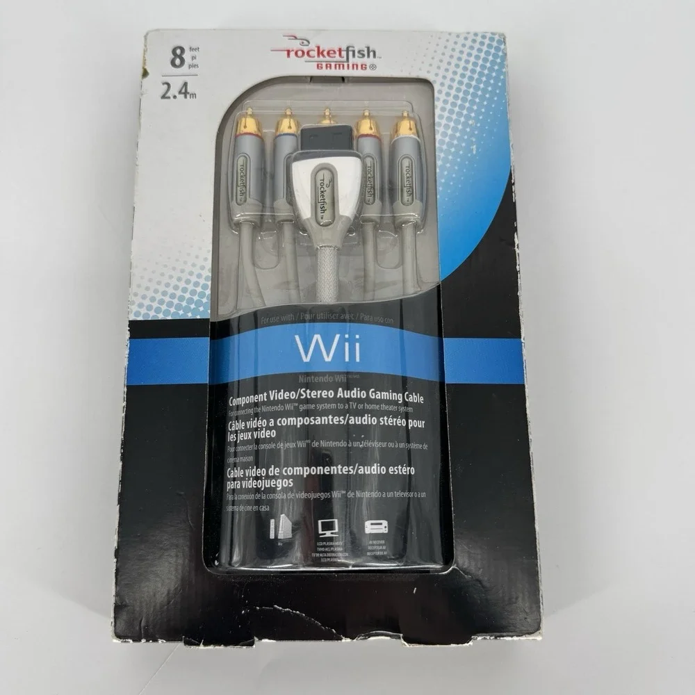 NEW Rocketfish Gaming 8ft Component‎ Video/Stereo Audio Cable - Nintendo Wii