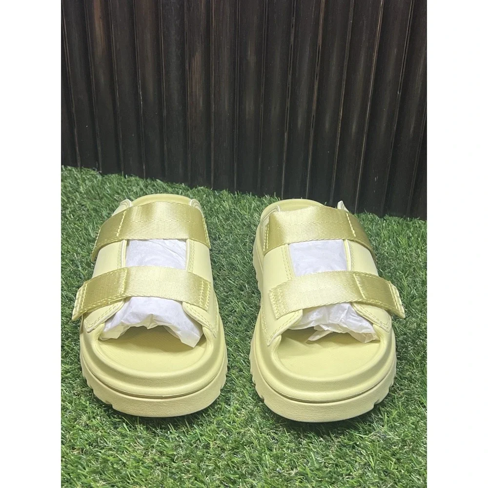 Size 4 - UGG Girls K Goldenglow Slide Slip-on Glow Yellow