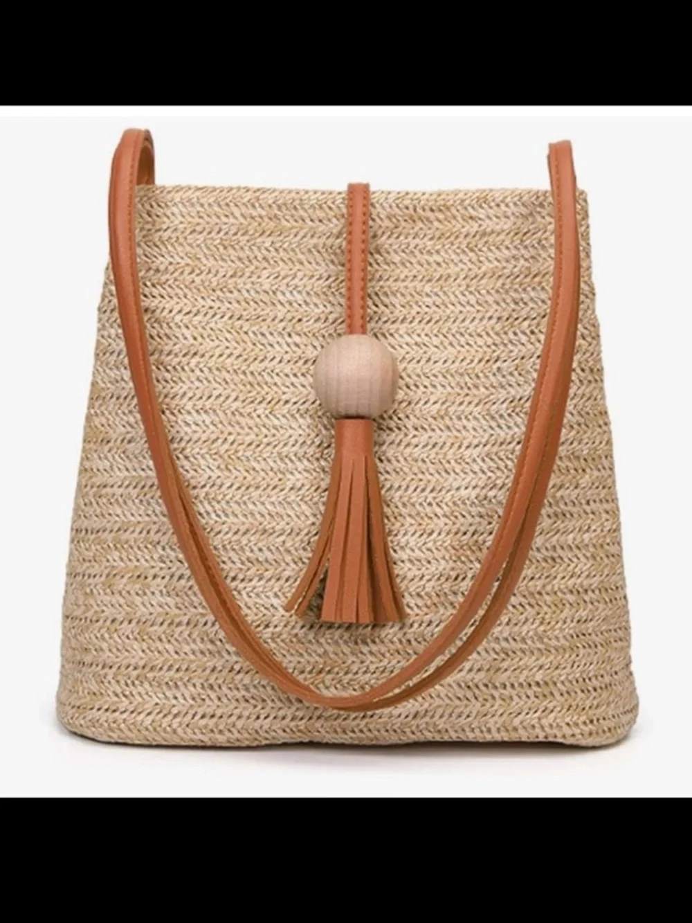 🆕 Round Summer Straw Bag Big Weave Handbags Beach Shoulder Bags