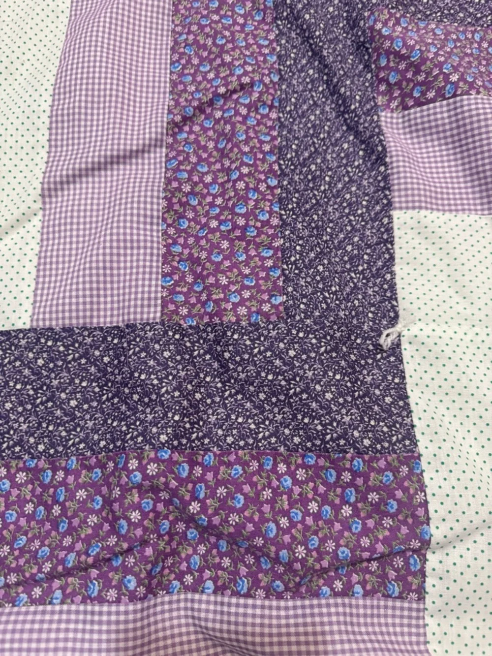 Lavender Chevron Quilt - Purple & White Bedspread