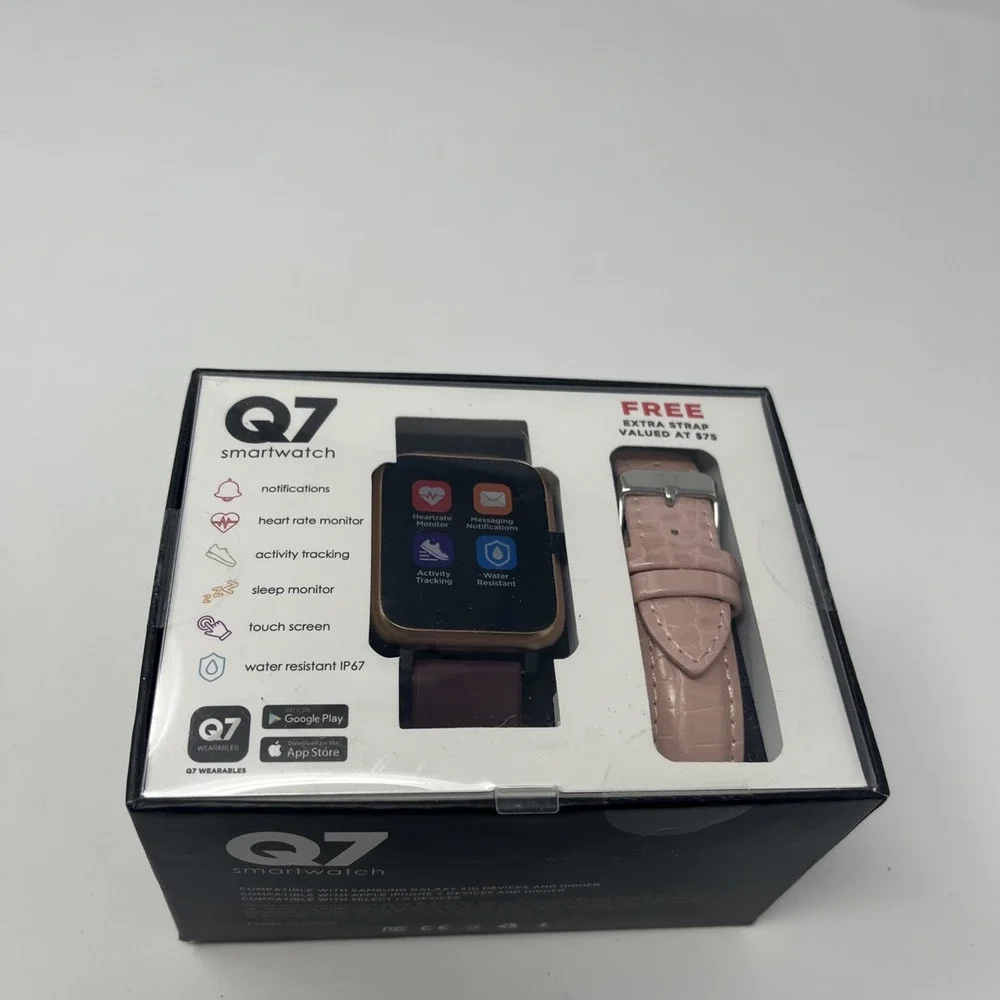 Q7 Wearables‎ Smartwatch New Sealed W/ Extra Strap