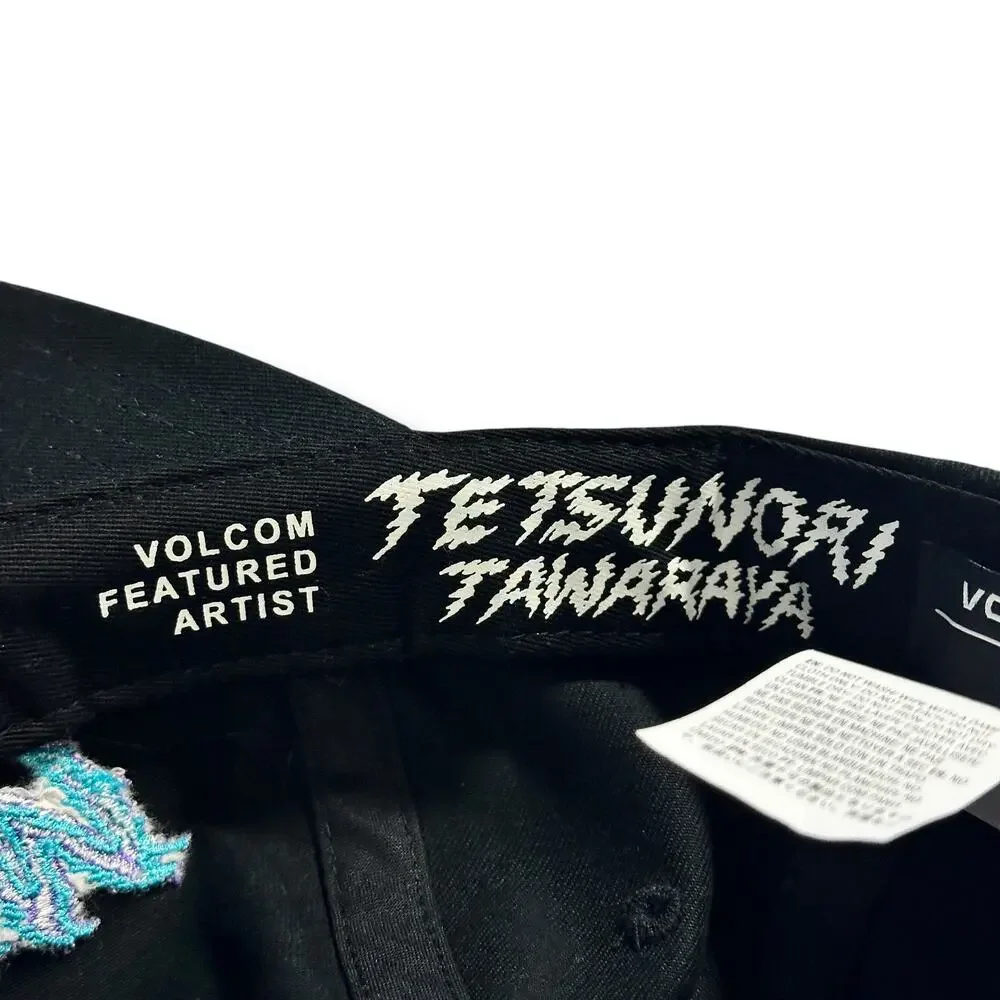 Volcom Tetsunori Tawaraya Embroidered Snapback Hat Big Boys One Size