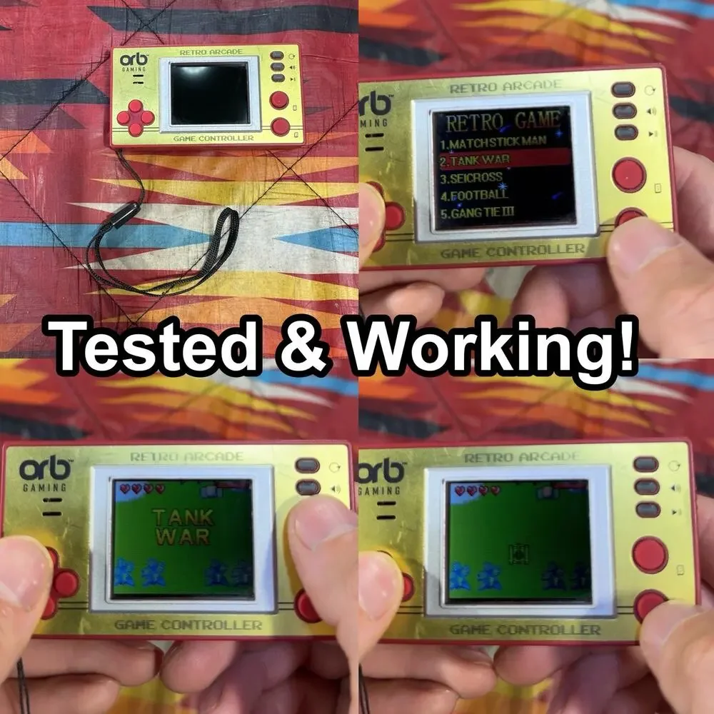 Orb Gaming Retro Arcade Handheld Console 8-Bit Thumbs Up! Model 8059 TESTED!