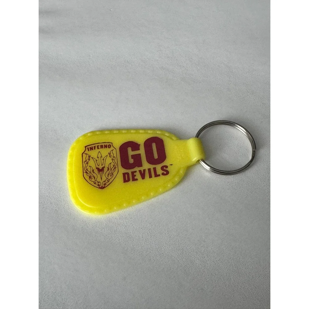 Arizona State ASU Sun Devils Keychain Yellow Go Devils Inferno Logo NCAA‎ Fan