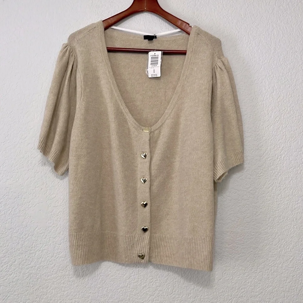 Torrid Vegan Cashmere Crop Cardigan Sweater