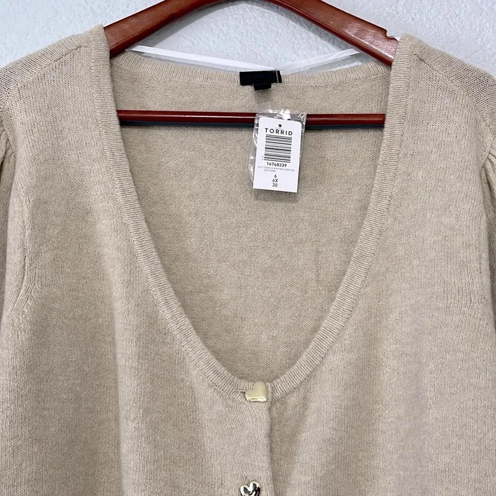 Torrid Vegan Cashmere Crop Cardigan Sweater