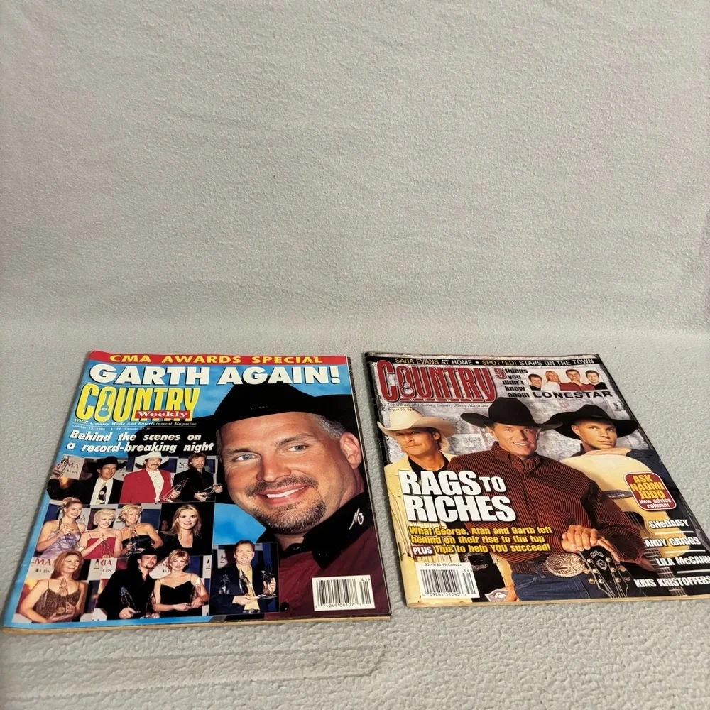 Vintage Country Weekly Music Magazine bundle of 2 from 1998 and 2002