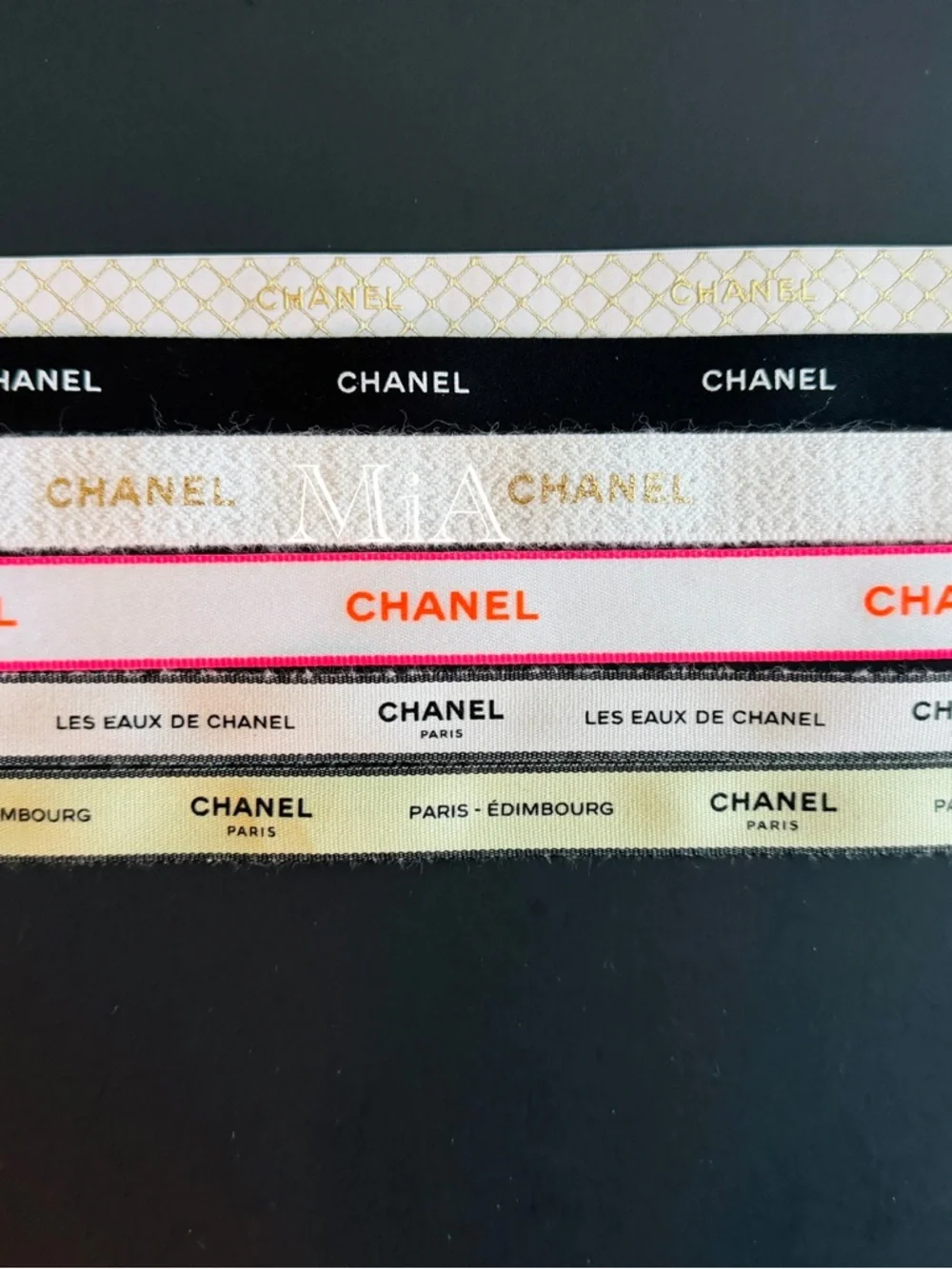 6 x CHANEL Ribbon 1 Yard each