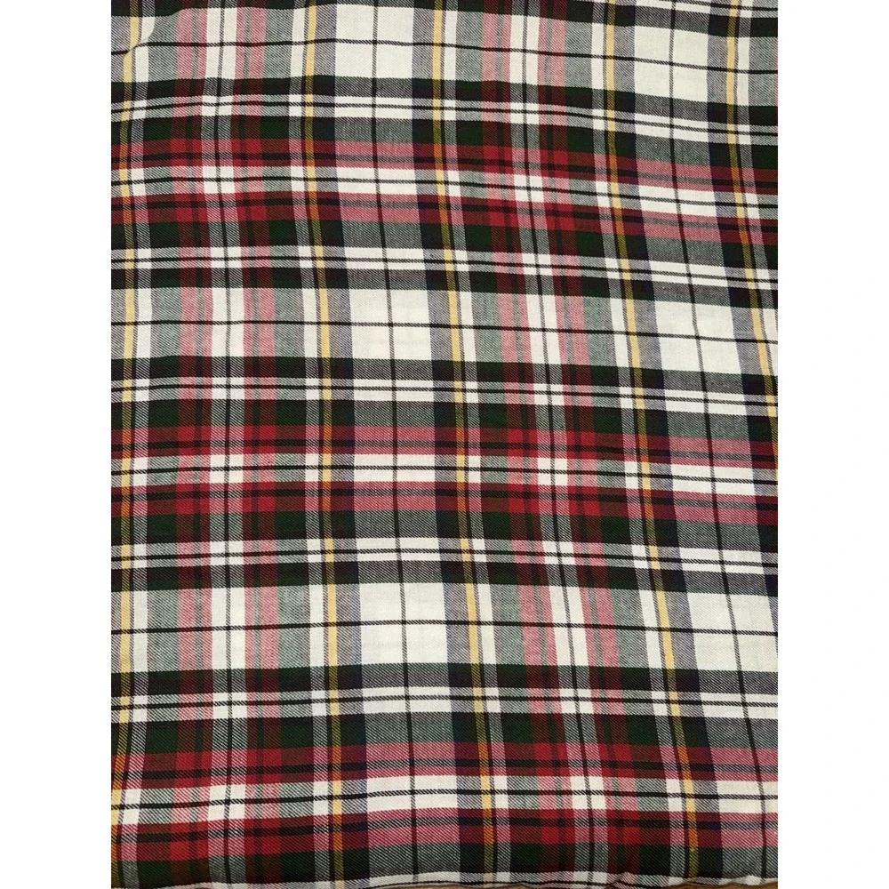 Pottery Barn Denver Red Tartan Plaid Duvet Cover Full/queen Preppy