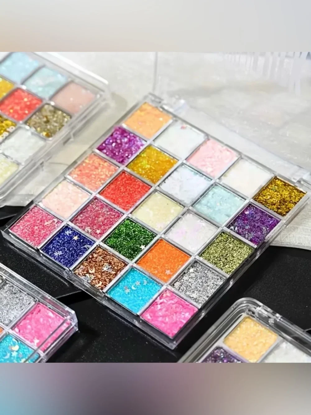 Target Glitter Palette - Blue, Green, Pink, Orange, Purple, Gold, Silver