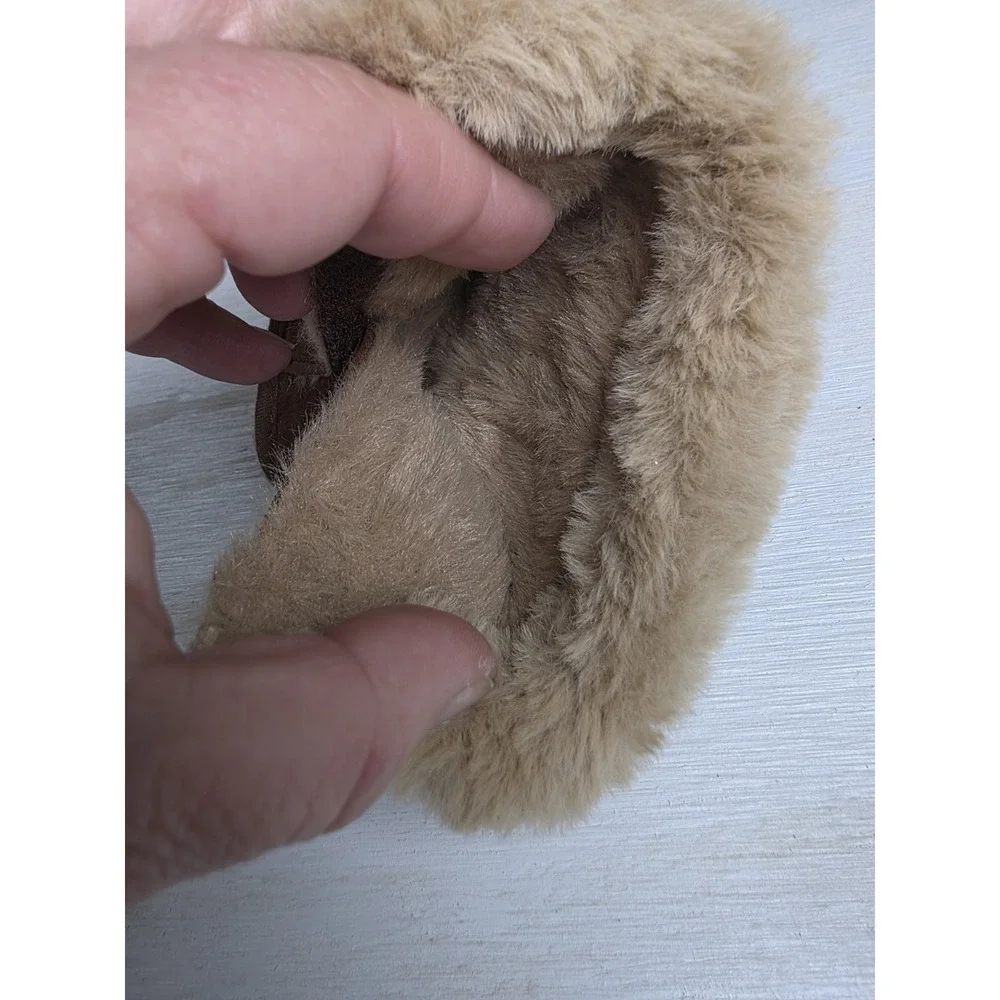Baby Suede Moccasins Brown with Fringe Measures Size 5