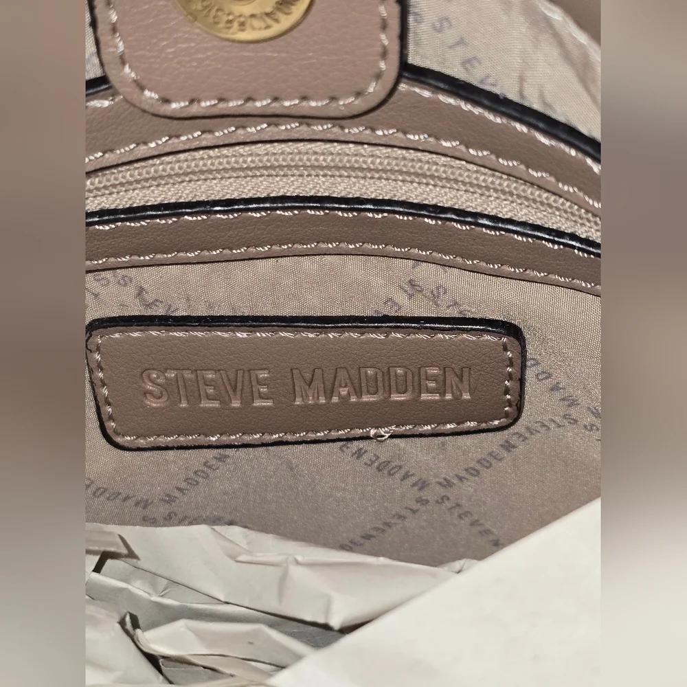 Steve Madden‎ Bliza Tan Quilted Women's Purse Multi Handles Strap Options