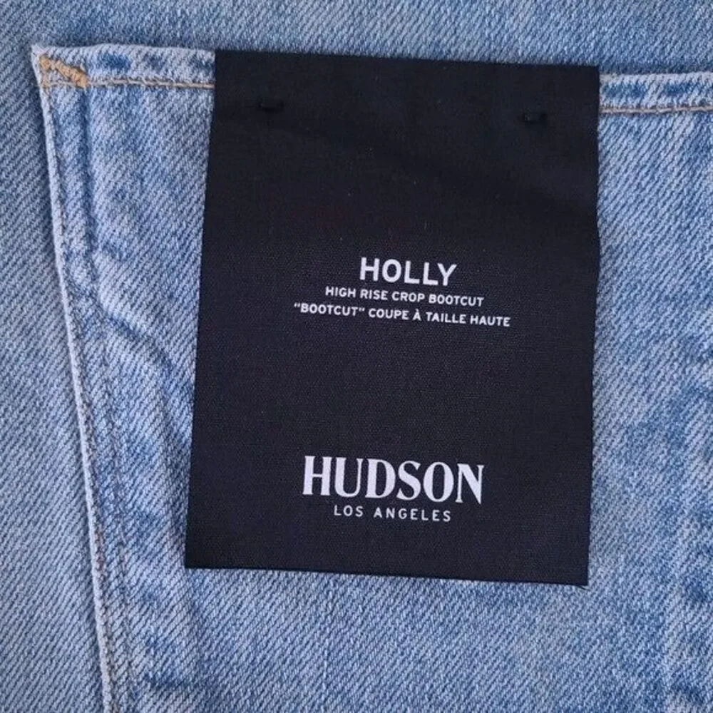 NEW! Hudson Holly High Rise Cropped Bootcut Jeans Size 28 Distressed
